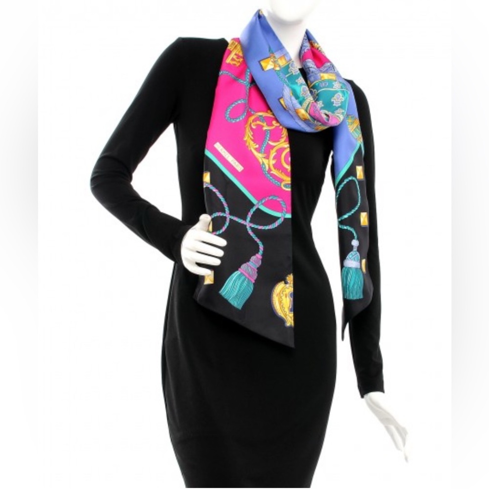 Hermès | Silk Les Cles Maxi Twilly Scarf